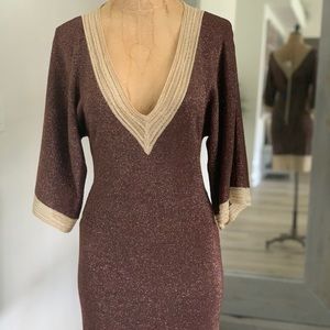 Brown shinny dress